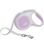 FLEXI Rollleine New COMFORT Gurt - 5m, bis 25kg rosa