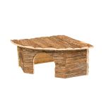 Duvoplus Eck-Kleintierhaus mit Rinde 30 x 30 x 16cm