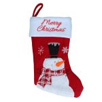 Weihnachtssocke Christmas Stocking Wooly Snowman 