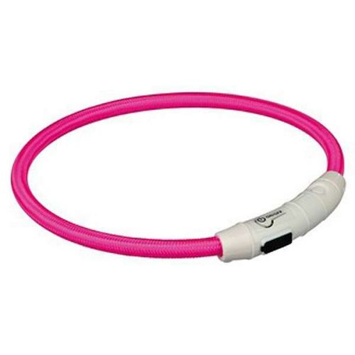 Trixie Flash Leuchtring USB Pink M-L