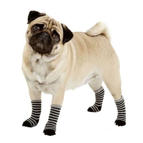 Karlie Doggy Socks Hundesocken 4er Set - Schwarz/Grau M