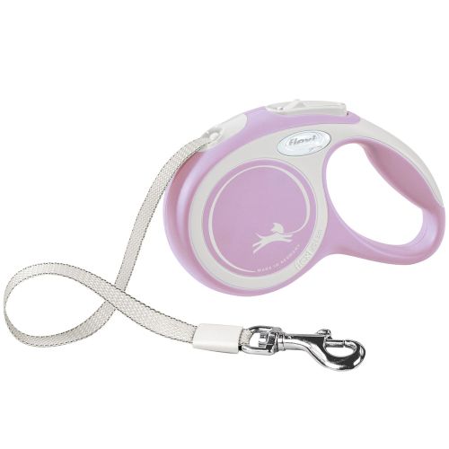 FLEXI Rollleine New COMFORT Gurt - 3m, bis 12kg rosa