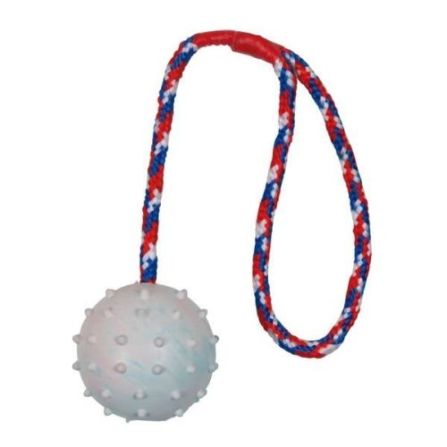 Trixie Naturgummiball am Seil - 7 cm / 30 cm 