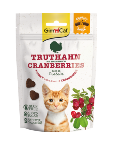GimCat Crunchy Snacks Truthahn mit Cranberries 50 g 