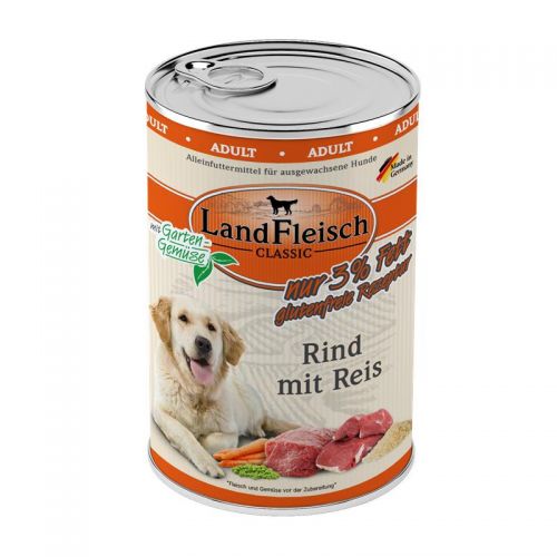 Landfleisch Dog Classic Rind mit Reis & Gartengemüse extra mager 400g