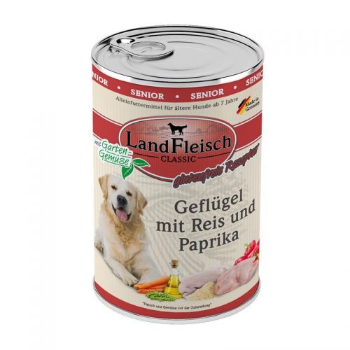 Landfleisch Dog Classic Senior Geflügel mit Reis, Paprika & Gartengemüse 400g 