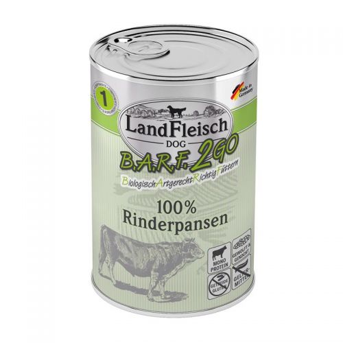 LandFleisch B.A.R.F.2GO 100% aus Rinderpansen 400g 