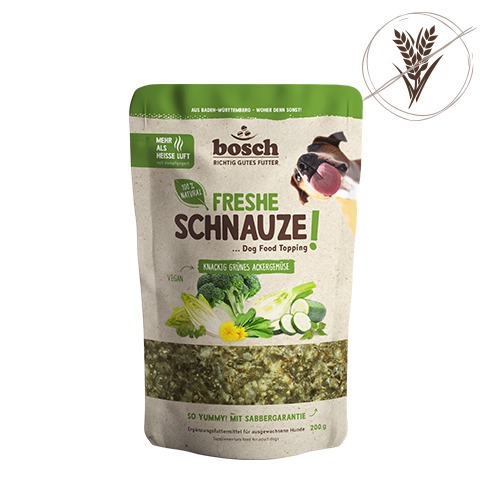 Bosch Freshe Schnauze Topping knackig grünes Ackergemüse 200g 