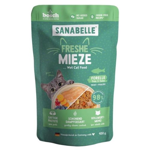 Sanabelle Freshe Mieze Forelle, Pute & Huhn 100g 