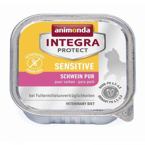 Animonda Cat Schale Integra Protect Sensitiv mit Schwein pur 100g 