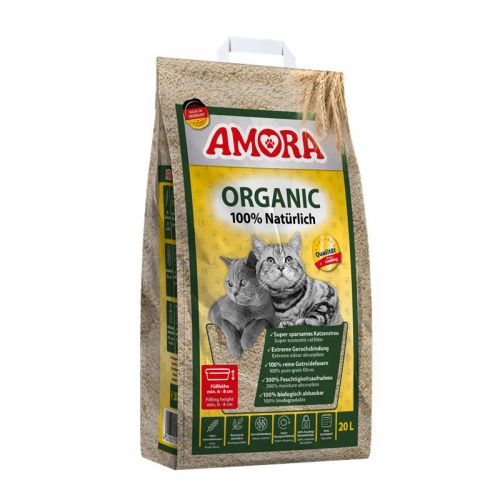 AMORA Katzenstreu Organic 20 Liter / 11 kg