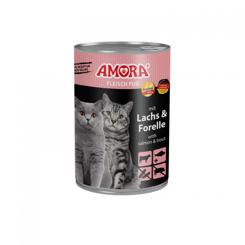 Amora Cat Fleisch Pur mit Lachs & Forelle 400g
