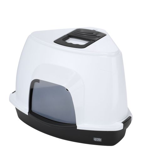 EBI Eck-Katzentoilette Prism M - schwarz 