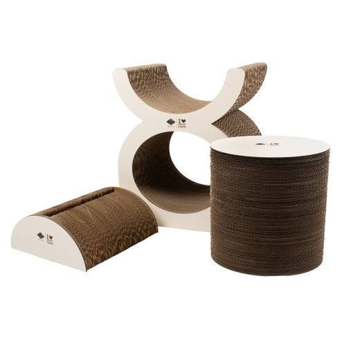 D&D Kratzplayground Faye dreiteilig - braun/beige 