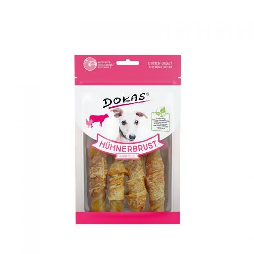 Dokas Hunde Snack Hühnerbrust Kaurolle 90 g 