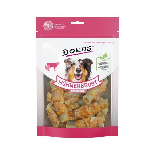 Dokas Dog Hühnerbrust Kaurolle 250 g 