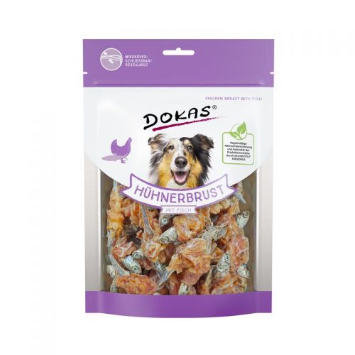 Dokas Hundesnack Hühnerbrust mit Fisch 220g 