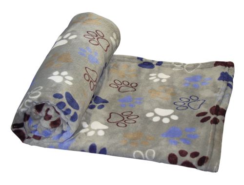 Nobby Fleece-Decke Lissi - hellgrau 75 x 100 cm