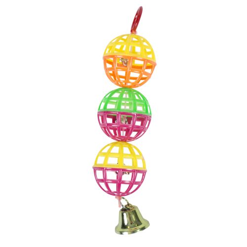 Duvoplus Vogelspielzeug Spielbälle mit Glöckchen 