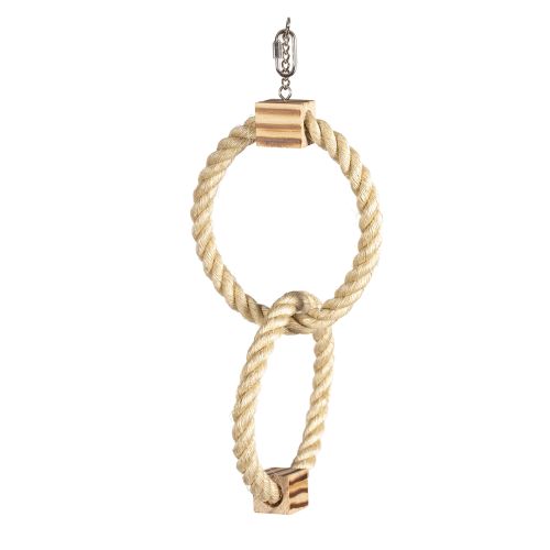Duvoplus Doppel-Sisal-Ring mit Holzklötzen 