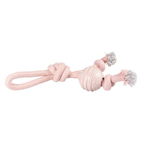 Duvoplus Seilschlaufe mit Knoten & Gummiball - rosa 
