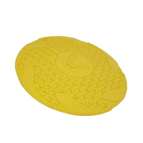 Nobby Vollgummi Frisbee gelb - 18cm 