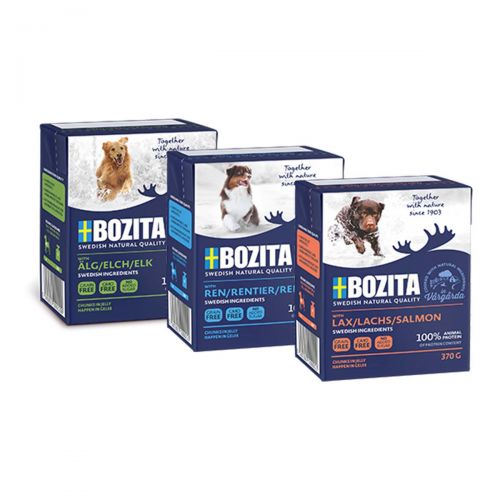 Bozita Dog Tetra Recard Probierpaket Mix 3 x 370g 