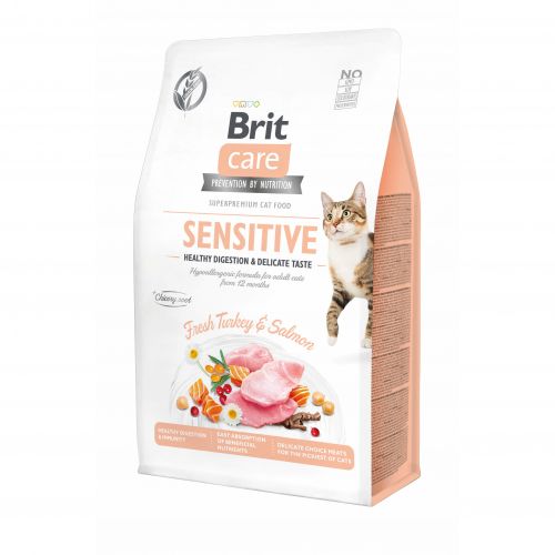 Brit Care Cat Grain-Free - Sensitive - Healthy Digestion 2kg