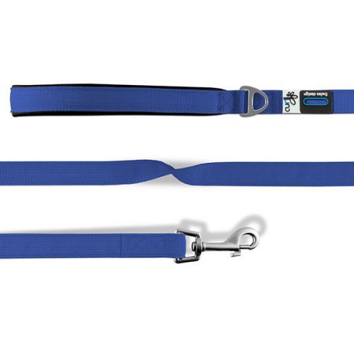 Curli Basic Leine Nylon - Blau 140cm/2,0cm