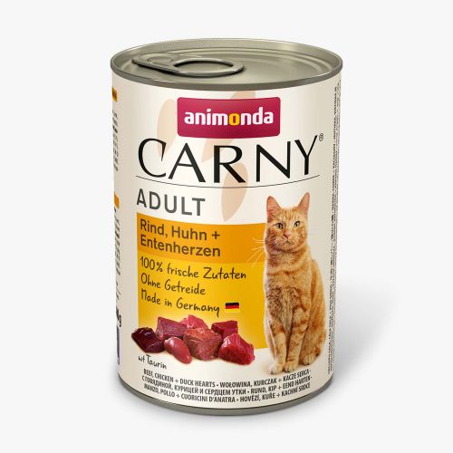 Animonda Cat Dose Carny Adult Rind & Huhn & Entenherzen 400 g