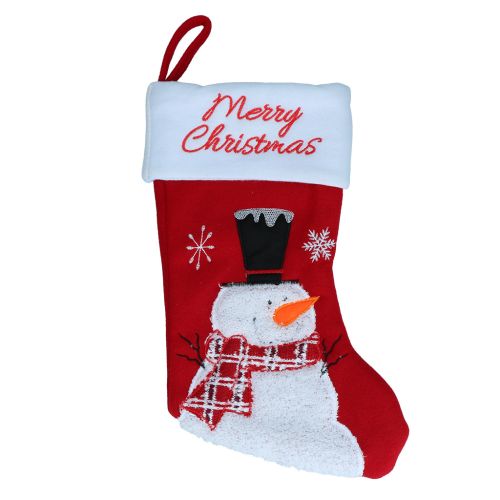 Weihnachtssocke Christmas Stocking Wooly Snowman 