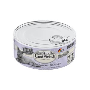 Landfleisch Cat Adult Pastete Rind, Pute & Shrimps 100 g