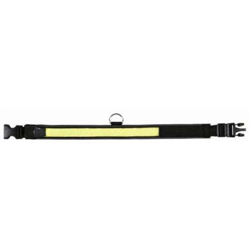 Trixie Flash + Reflect Halsband - Schwarz-Gelb L-XL: 55-70cm