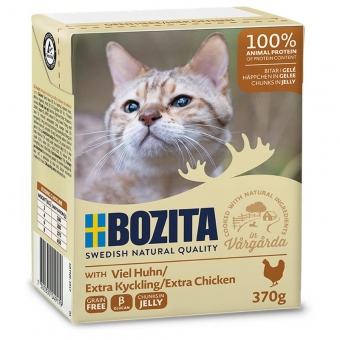 Bozita Cat Tetra Recard Häppchen in Gelee mit viel Huhn 370g 