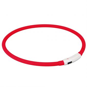 Trixie Flash Leuchtring USB Rot - L-XL 