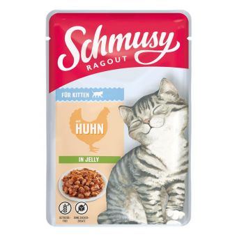 Schmusy Ragout Kitten mit Huhn in Jelly 100g 