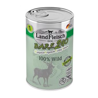 LandFleisch B.A.R.F.2GO Exklusiv 100% vom Wild 400g 
