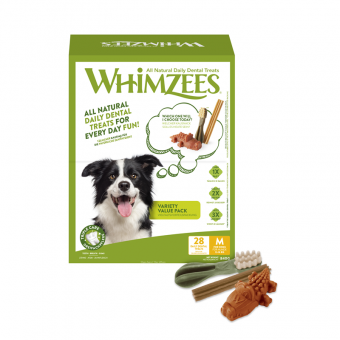 Whimzees Dog Variety Value Box M - 28 Treats 