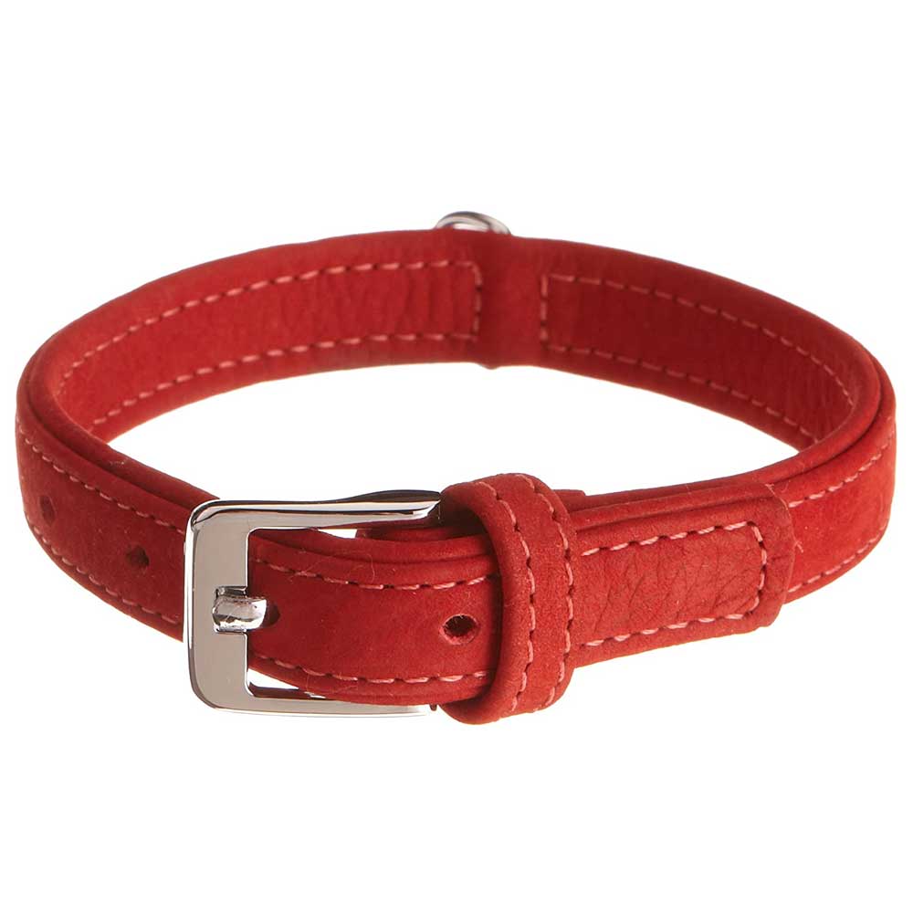 Karlie Halsband Buffalo aus Kalbsleder - Rot 