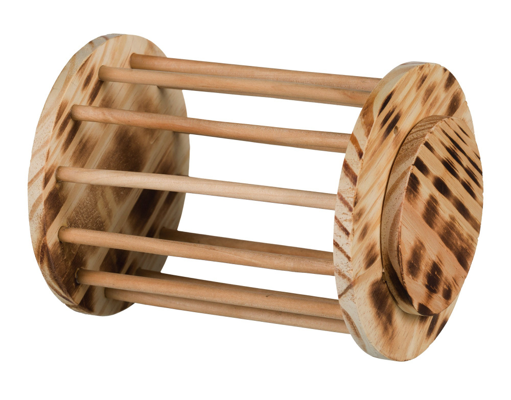 Trixie Heuraufe Rolle aus geflammtem Holz 
