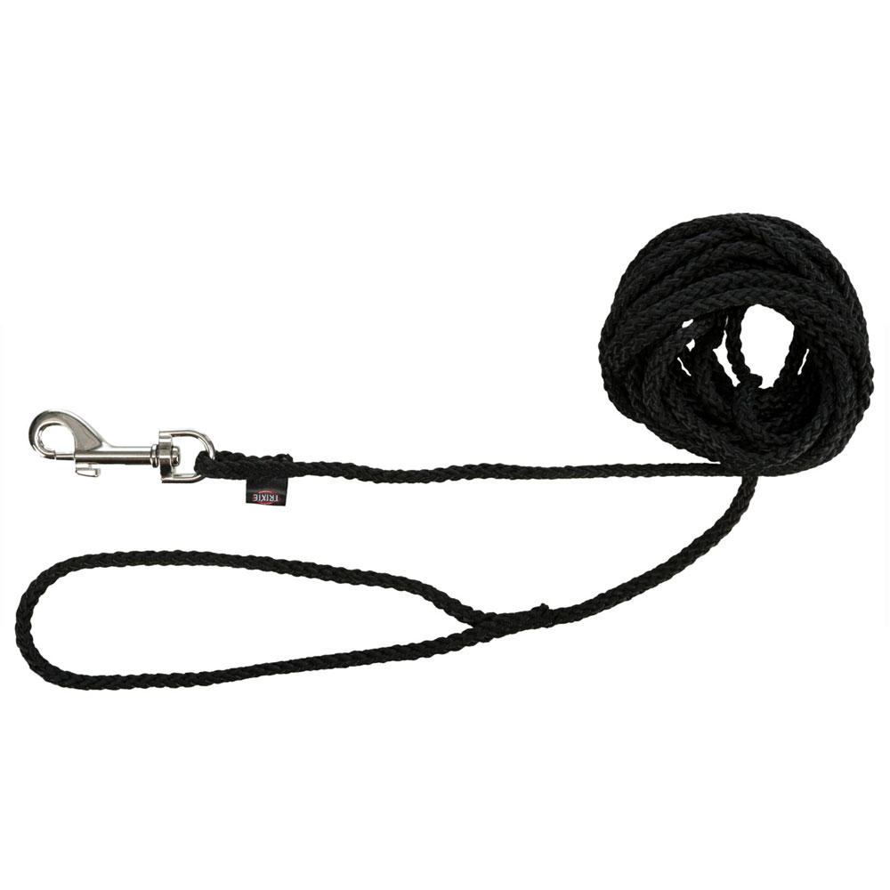 Trixie Schleppleine aus Nylon - schwarz, 10 m 