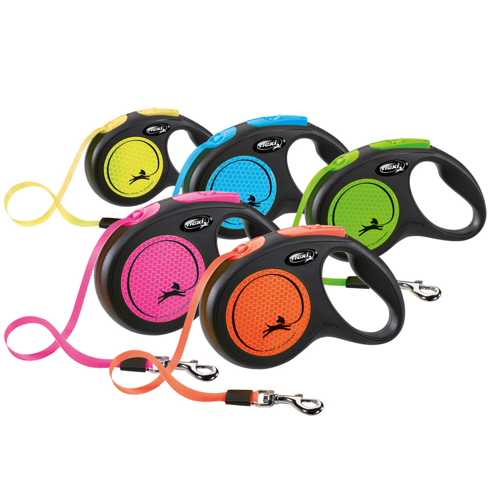 Flexi New Classic Neon Gurt-Roll-Leine 