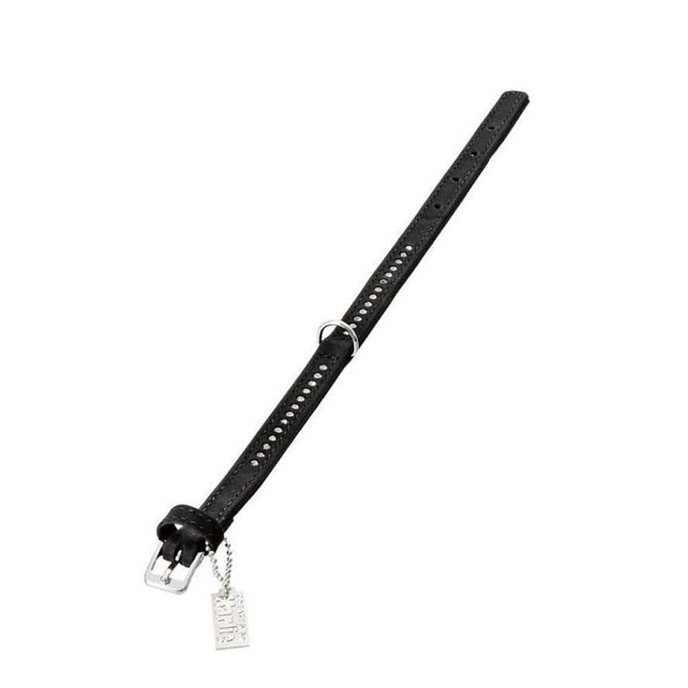 Karlie Buffalo Strass-Halsband - Schwarz 1-reihig, 24cm/10mm 