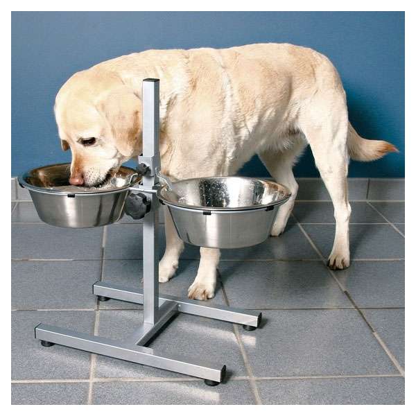 Trixie Hundebar mit Edelstahlnäpfen - 2 x 4,5 l 