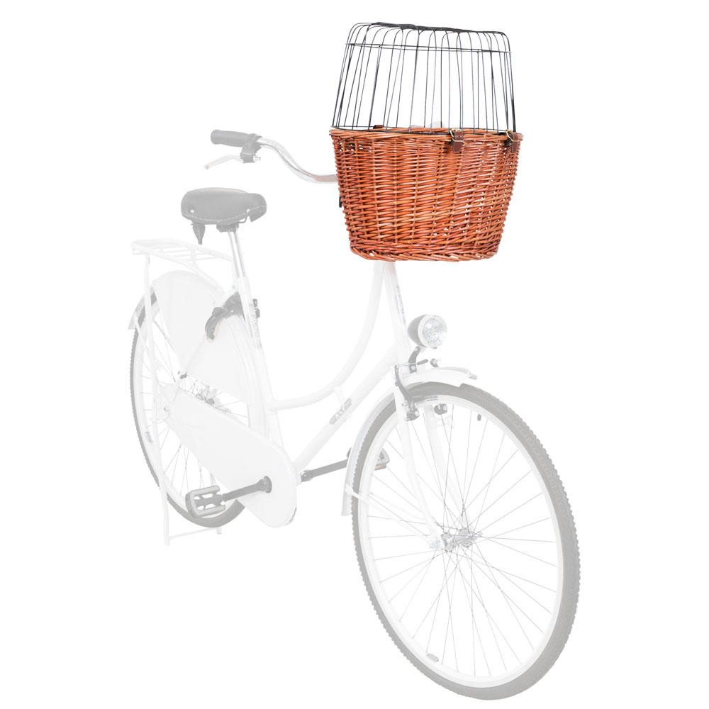 Trixie Front-Hundefahrradkorb aus Weide - natur 