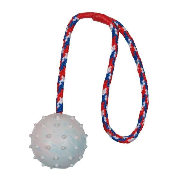 Trixie Naturgummiball am Seil - 7 cm / 30 cm 