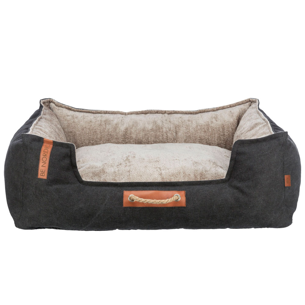Trixie BE NORDIC Bett Föhr - schwarz/sand 60 × 50 cm