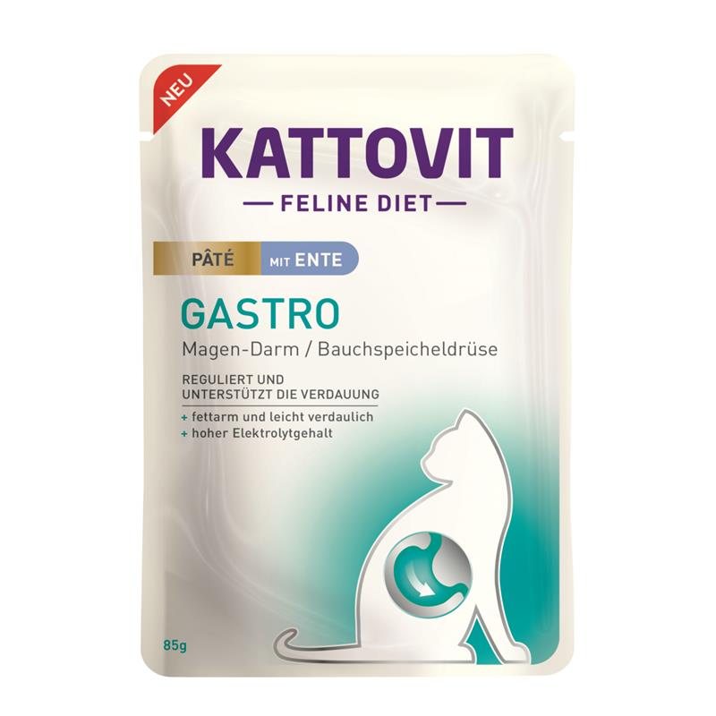 Kattovit PB Feline Gastro Paté mit Ente 85g 