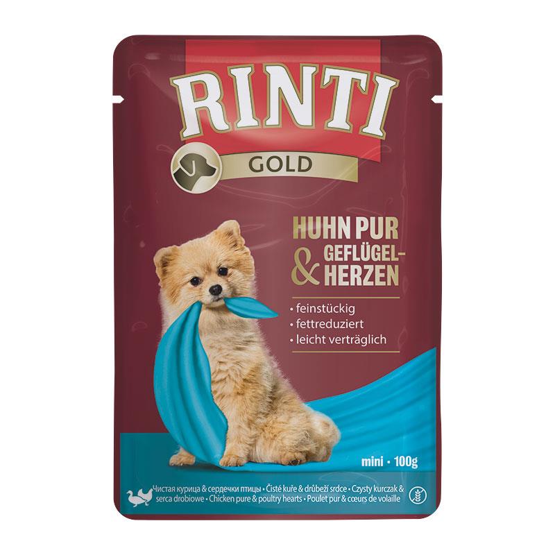 Rinti PB Gold Huhn Pur & Geflügelherzen 100g 