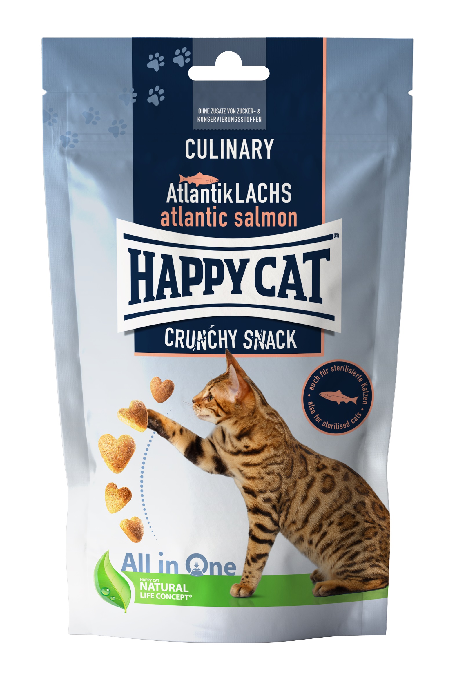 Happy Cat Snack Culinary Crunchy Atlantik-Lachs 70g 